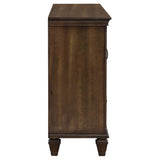 Dresser - Franco 5-drawer Dresser with 2 Louvered Doors Burnished Oak