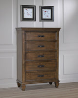 Chest - Franco 5-drawer Chest Burnished Oak