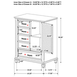 Door Chest - Franco 5-drawer Door Chest Burnished Oak