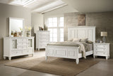 Eastern King Bed 5 Pc Set - Sandy Beach 5-piece Eastern King Bedroom Set Cream White