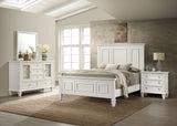 California King Bed 4 Pc Set - Sandy Beach 4-piece California King Bedroom Set Cream White