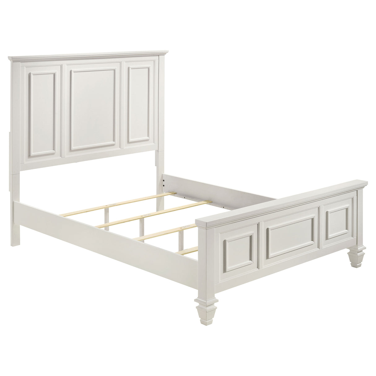 California King Bed 4 Pc Set - Sandy Beach 4-piece California King Bedroom Set Cream White