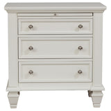 Nightstand - Sandy Beach 3-drawer Nightstand Cream White