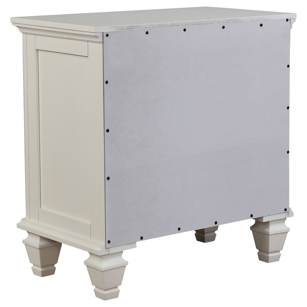 Nightstand - Sandy Beach 3-drawer Nightstand Cream White