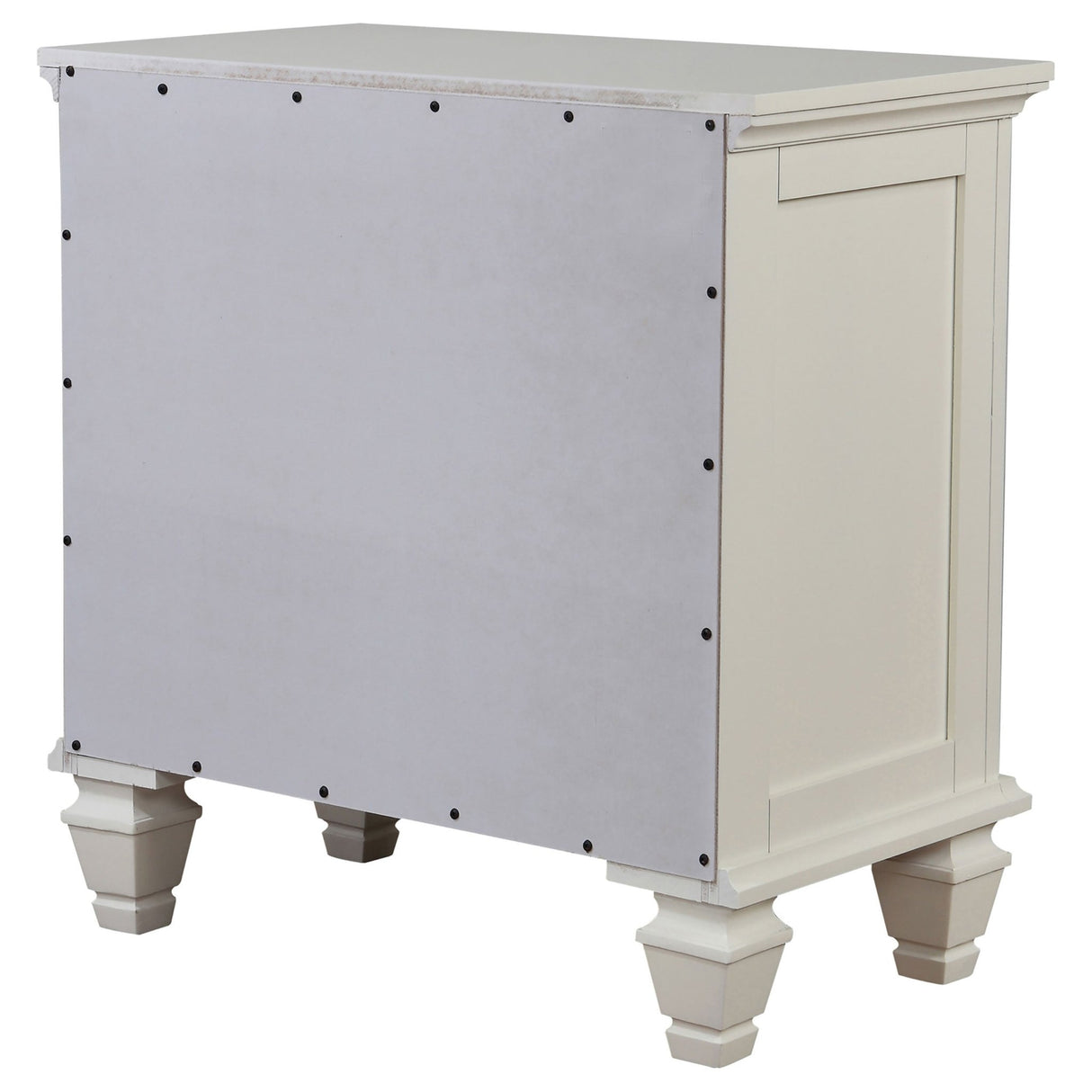 Nightstand - Sandy Beach 3-drawer Nightstand Cream White