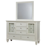 Dresser With Mirror - Sandy Beach 11-drawer Dresser with Mirror Cream White