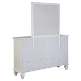 Dresser With Mirror - Sandy Beach 11-drawer Dresser with Mirror Cream White