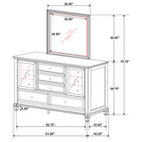 Dresser With Mirror - Sandy Beach 11-drawer Dresser with Mirror Cream White