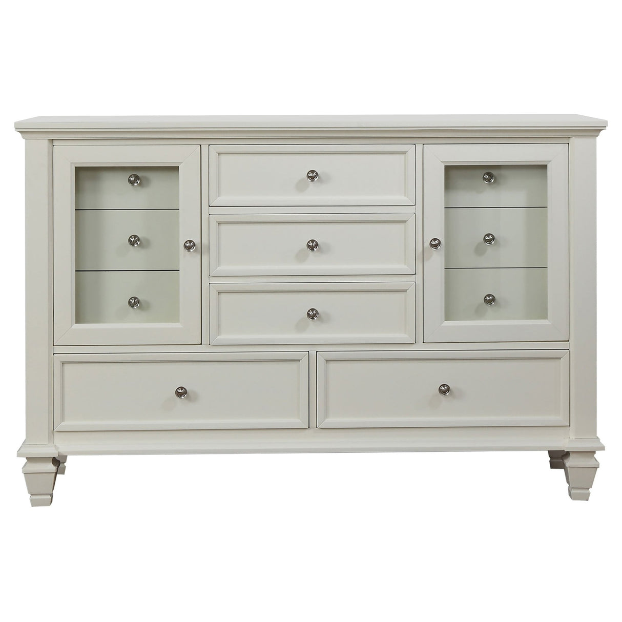 Dresser - Sandy Beach 11-drawer Rectangular Dresser Cream White