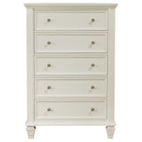 Chest - Sandy Beach 5-drawer Rectangular Chest Cream White