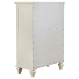 Chest - Sandy Beach 5-drawer Rectangular Chest Cream White