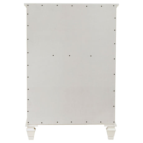 Chest - Sandy Beach 5-drawer Rectangular Chest Cream White