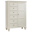 Door Chest - Sandy Beach 8-drawer Door Chest Storage Cream White
