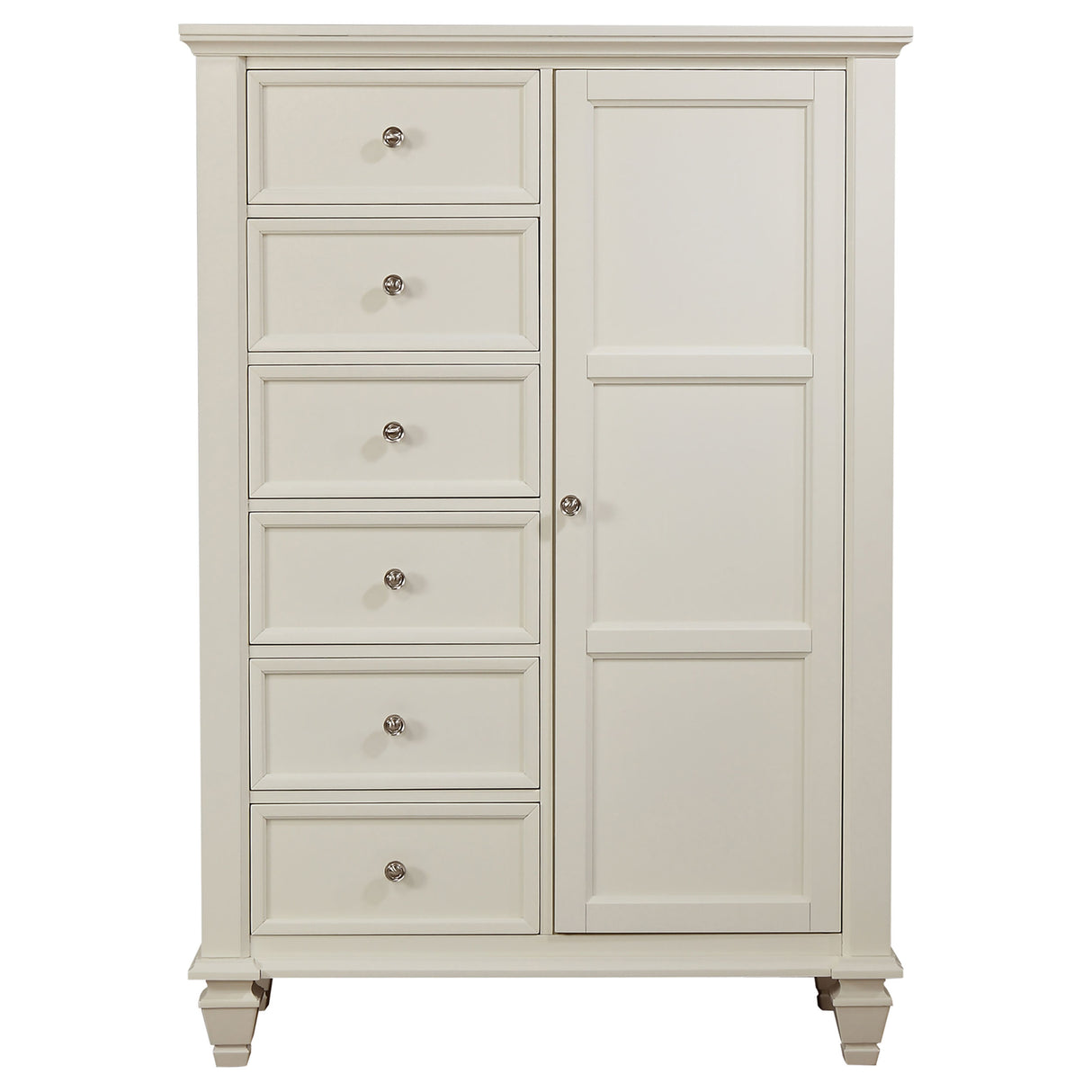 Door Chest - Sandy Beach 8-drawer Door Chest Storage Cream White