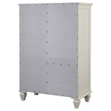 Door Chest - Sandy Beach 8-drawer Door Chest Storage Cream White