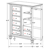 Door Chest - Sandy Beach 8-drawer Door Chest Storage Cream White