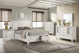 California King Bed 5 Pc Set - Sandy Beach 5-piece California King Bedroom Set Cream White