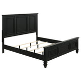 Eastern King Bed 4 Pc Set - Sandy Beach 4-piece Eastern King Bedroom Set Black