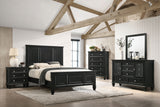 California King Bed 5 Pc Set - Sandy Beach 5-piece California King Bedroom Set Black