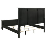 California King Bed - Sandy Beach Wood California King Panel Bed Black