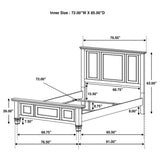 California King Bed - Sandy Beach Wood California King Panel Bed Black