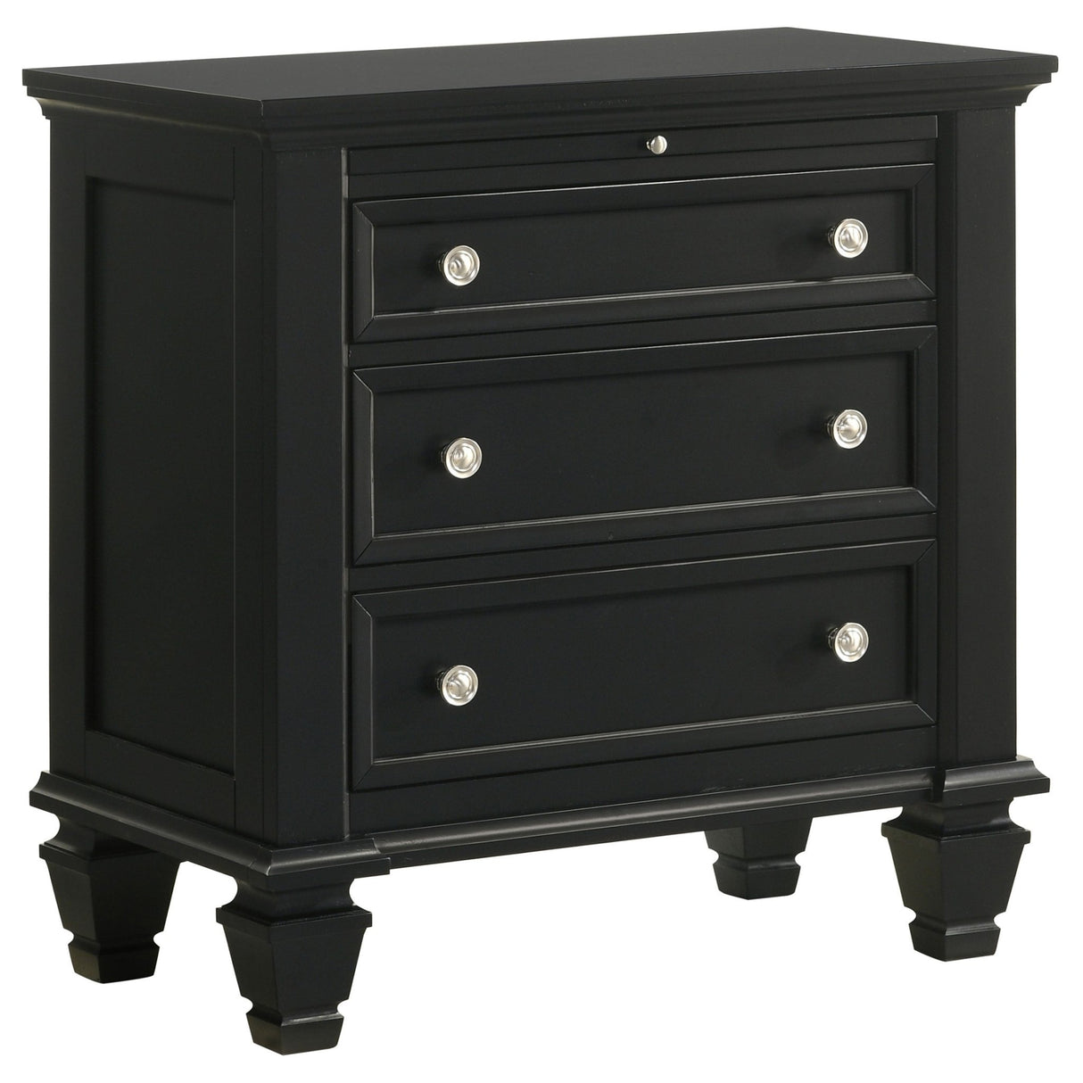 Nightstand - Sandy Beach 3-drawer Nightstand Black