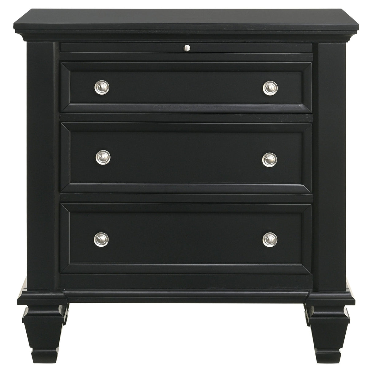 Nightstand - Sandy Beach 3-drawer Nightstand Black