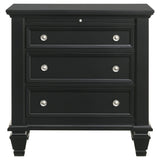 Nightstand - Sandy Beach 3-drawer Nightstand Black