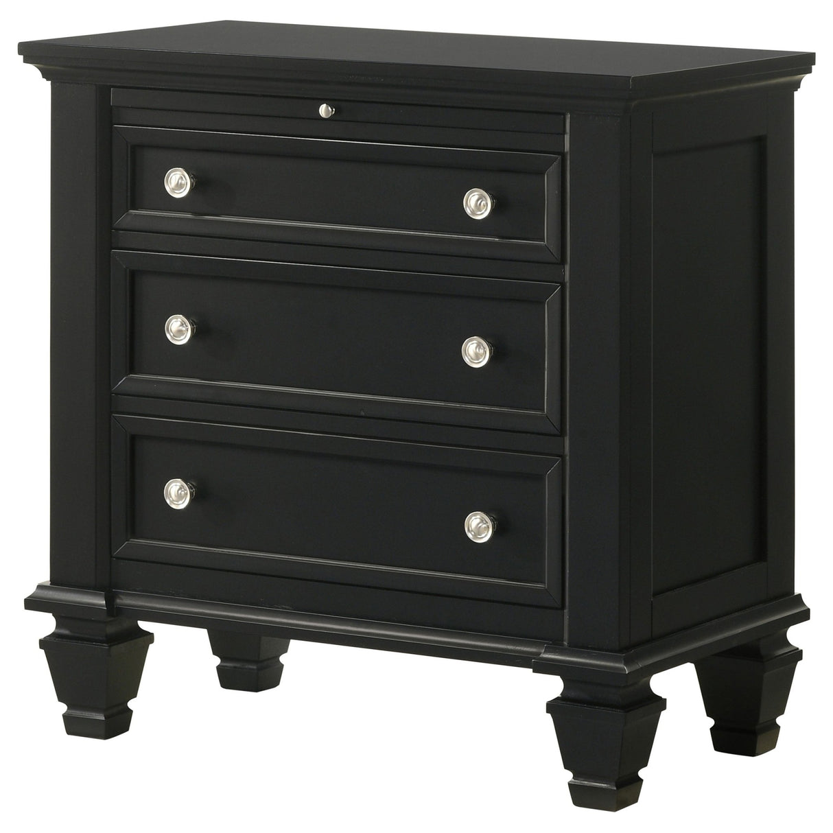 Nightstand - Sandy Beach 3-drawer Nightstand Black