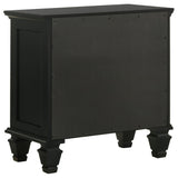 Nightstand - Sandy Beach 3-drawer Nightstand Black