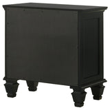 Nightstand - Sandy Beach 3-drawer Nightstand Black