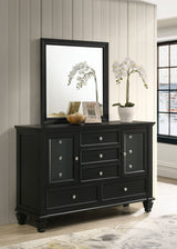 Dresser With Mirror - Sandy Beach 11-drawer Dresser with Mirror Black