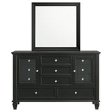 Dresser With Mirror - Sandy Beach 11-drawer Dresser with Mirror Black