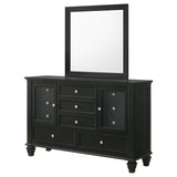 Dresser With Mirror - Sandy Beach 11-drawer Dresser with Mirror Black