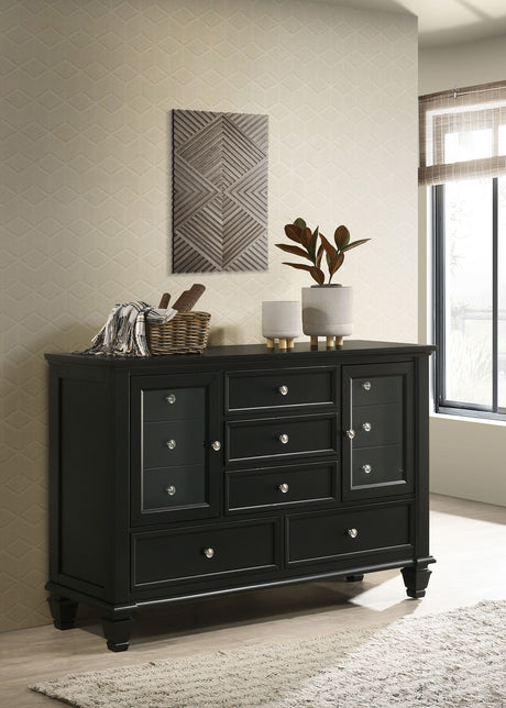 Dresser - Sandy Beach 11-drawer Dresser Black