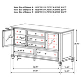 Dresser - Sandy Beach 11-drawer Dresser Black