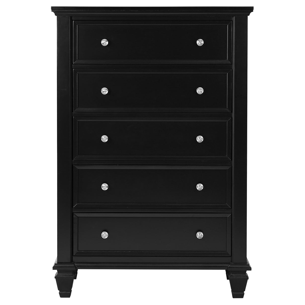 Chest - Sandy Beach 5-drawer Chest Black