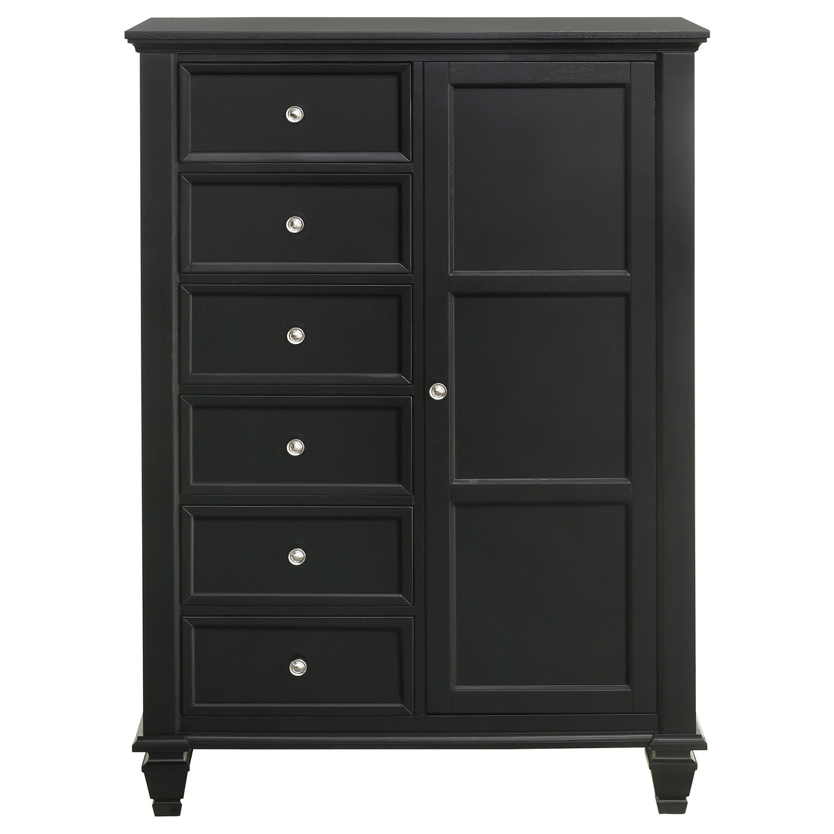 Door Chest - Sandy Beach Door Chest with Concealed Storage Black