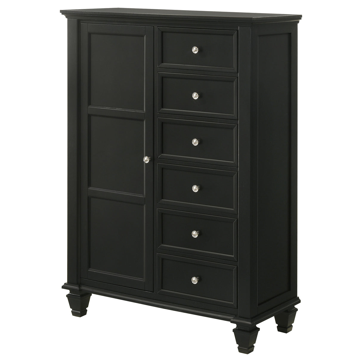 Door Chest - Sandy Beach Door Chest with Concealed Storage Black