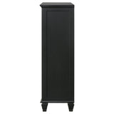 Door Chest - Sandy Beach Door Chest with Concealed Storage Black