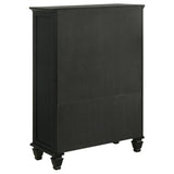 Door Chest - Sandy Beach Door Chest with Concealed Storage Black