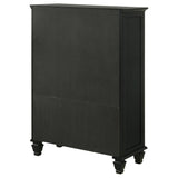 Door Chest - Sandy Beach Door Chest with Concealed Storage Black