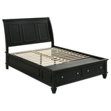 California King Bed 4 Pc Set - Sandy Beach 4-piece California King Bedroom Set Black