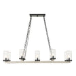 Edgecomb 10 Light Indoor-Outdoor Chandelier Black / Gray - Gray / Black by Uttermost - View 1