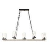 Edgecomb 10 Light Indoor-Outdoor Chandelier Black / Gray - Gray / Black by Uttermost - View 1