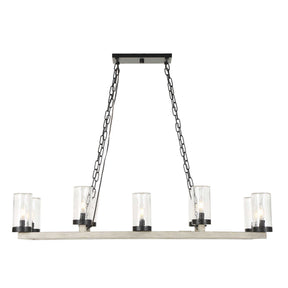 Edgecomb 10 Light Indoor-Outdoor Chandelier Black / Gray - Gray / Black by Uttermost - View 1