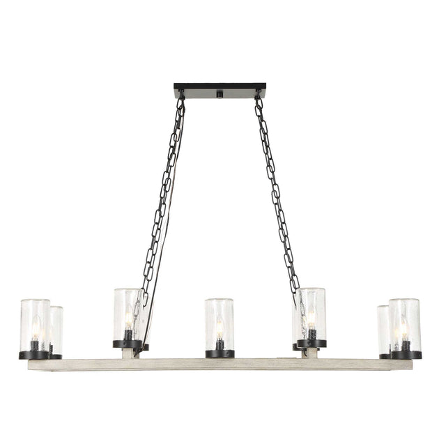 Edgecomb 10 Light Indoor-Outdoor Chandelier Black / Gray - Gray / Black by Uttermost - View 1