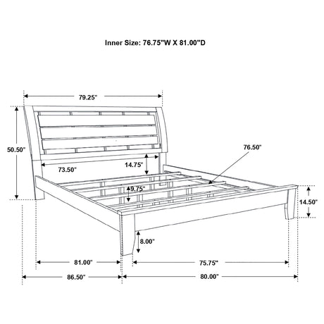 Eastern King Bed - Serenity Wood Eastern King Panel Bed Rich Merlot