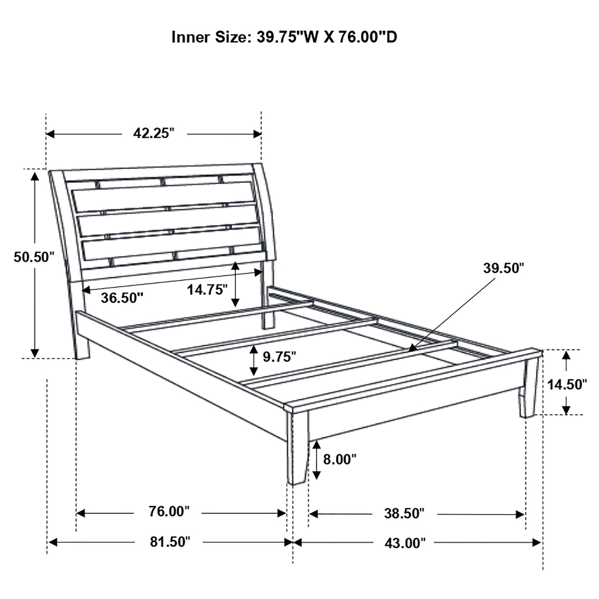 Twin Bed - Serenity Wood Twin Panel Bed Rich Merlot