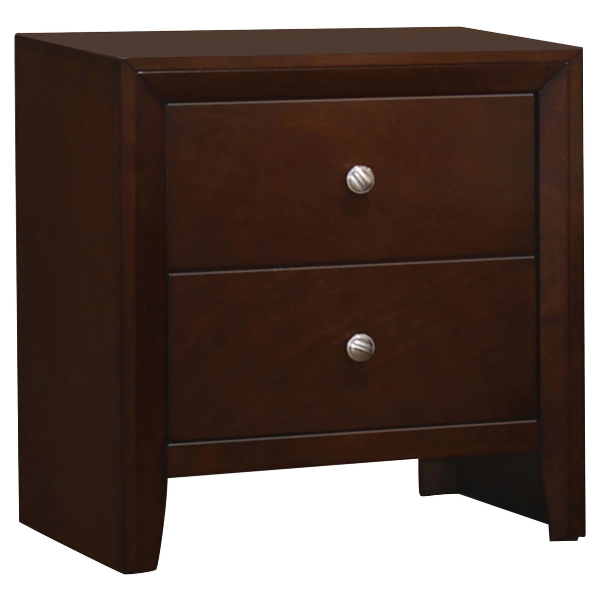 Nightstand - Serenity Rectangular 2-drawer Nightstand Rich Merlot